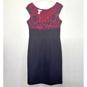 London Times Womans Sheath Dress Size 14 Stretch Formal Wedding Guest Holiday